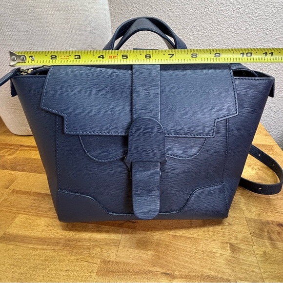 Senreve Mini Maestra Navy Mimosa Leather Convertible Bag main image 6